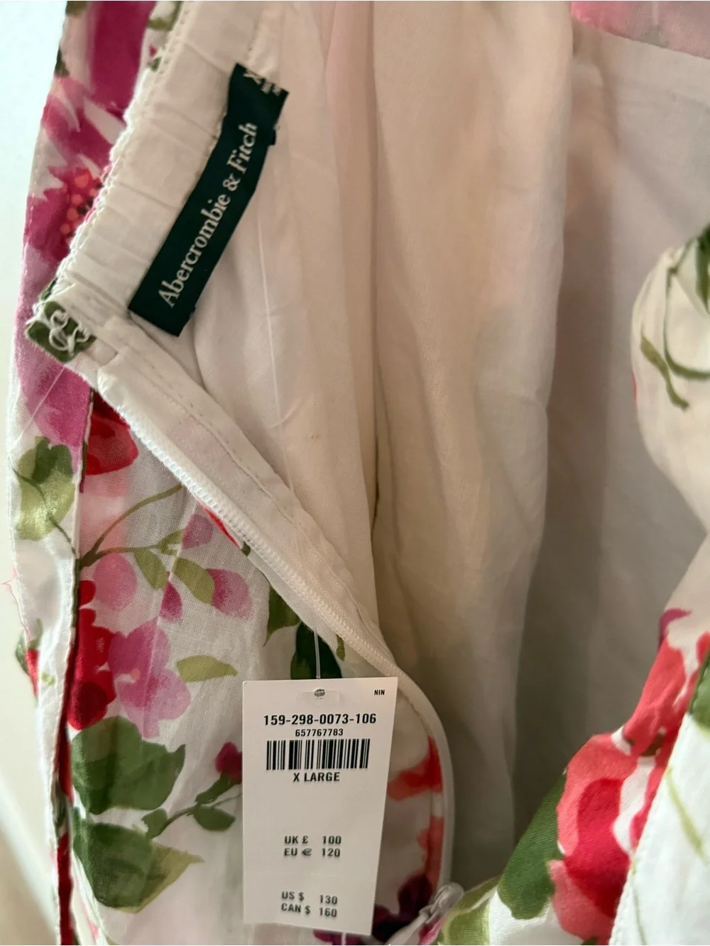 Floral Tiered Halter Maxi Dress - White with Pink & Red Floral